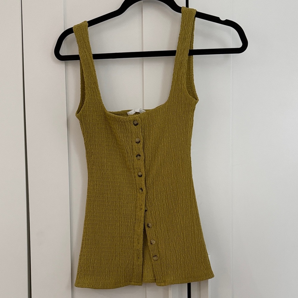 Zara chartreuse tank top